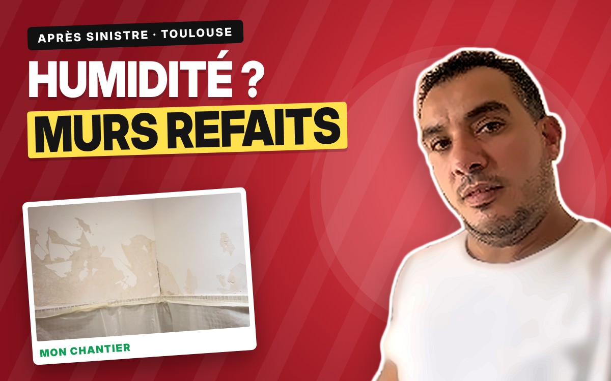 Reprise des murs abîmés par l'humidité à Lacaugne