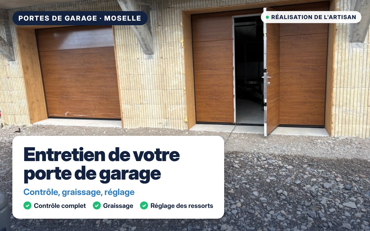 Entretien et réglage de porte de garage à Diffembach-lès-Hellimer