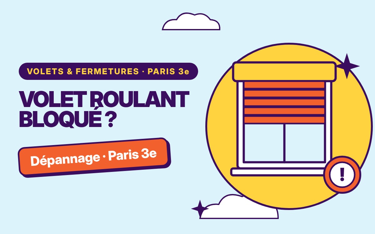 Dépannage de volet roulant bloqué à Le Vésinet