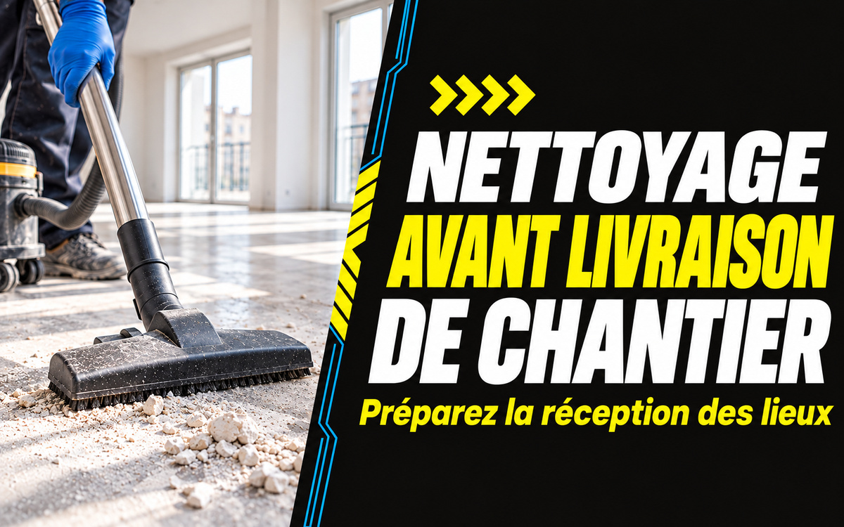 Nettoyage avant livraison de chantier à Bordeaux et dans un rayon de 40 km à Izon