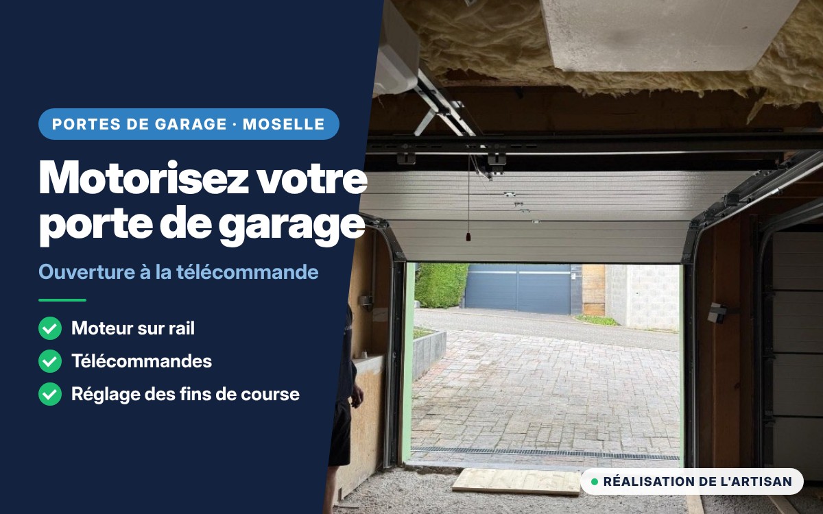 Motorisation de porte de garage à Diffembach-lès-Hellimer