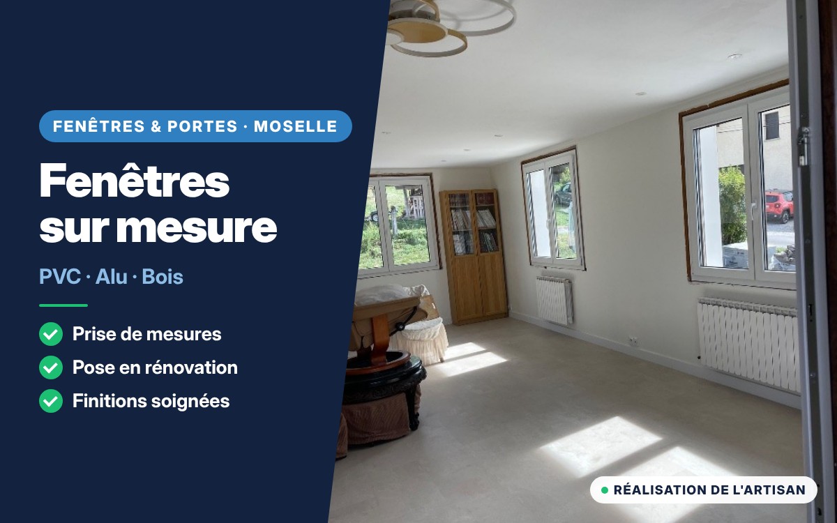 Fenêtres PVC, alu ou bois sur mesure à Diffembach-lès-Hellimer