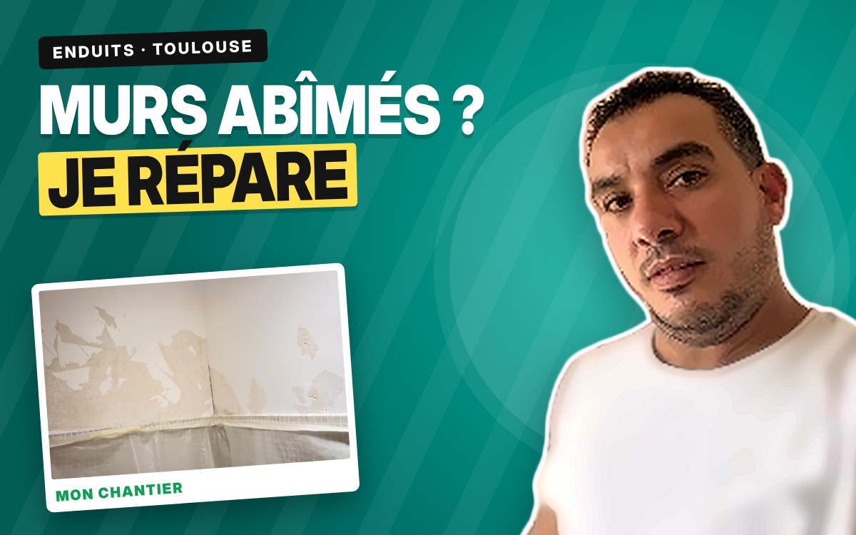 Rebouchage et reprise des murs abîmés à Lacaugne