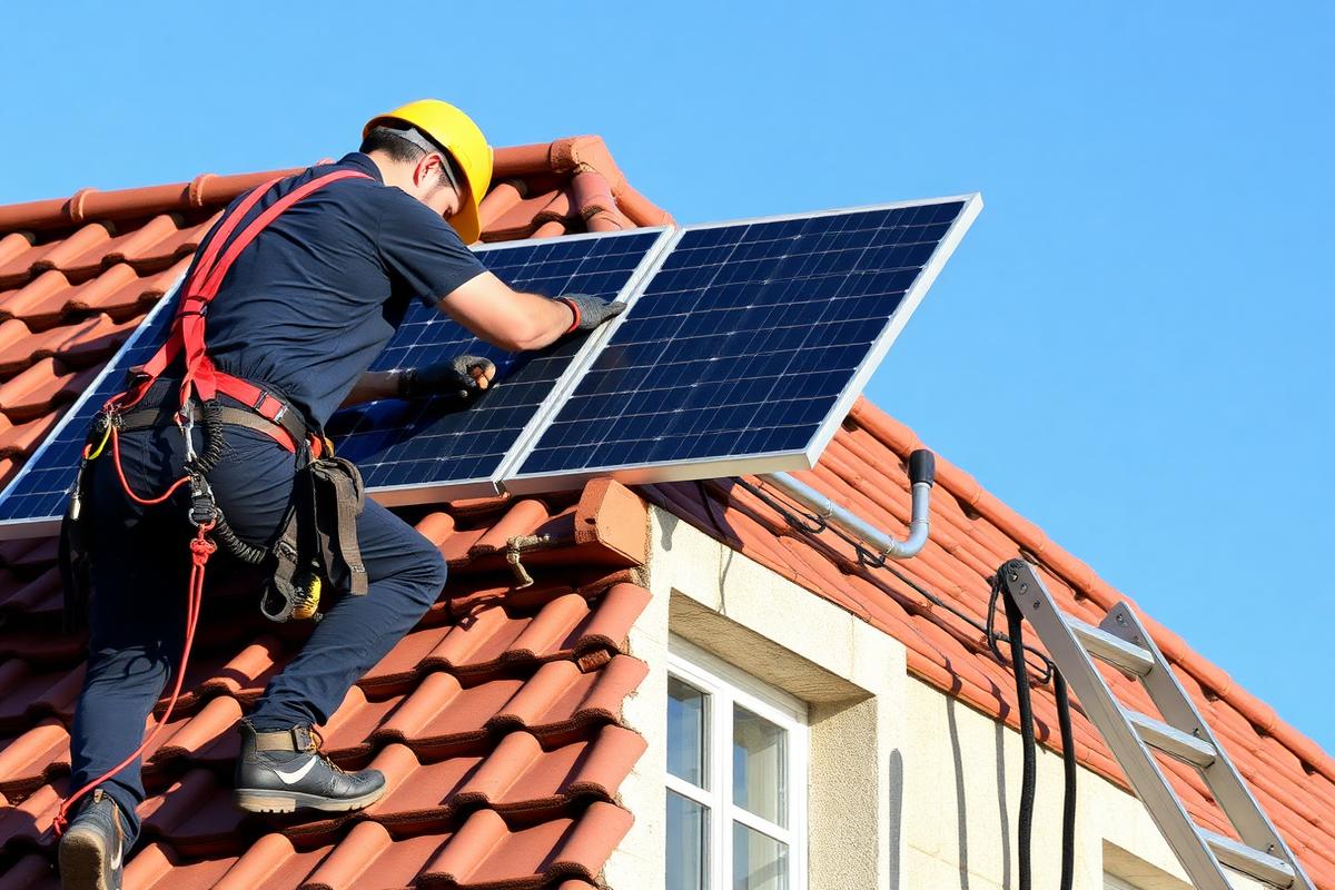 un installateur photovoltaïque en intervention à Bourges (18000)