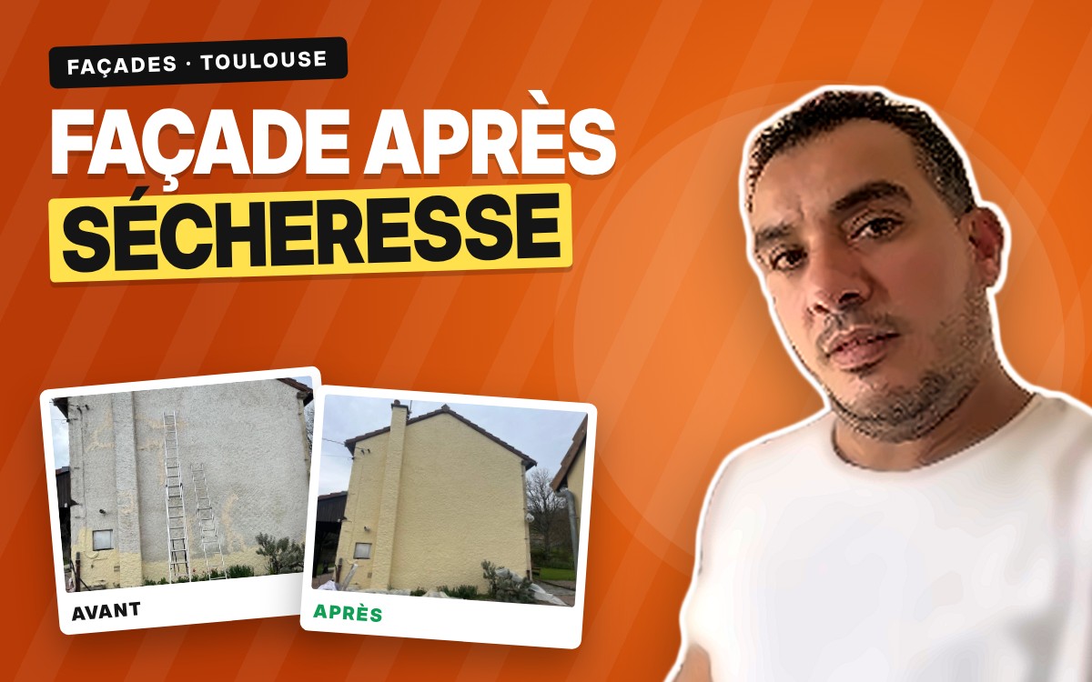 Reprise de façade après sécheresse à Lacaugne