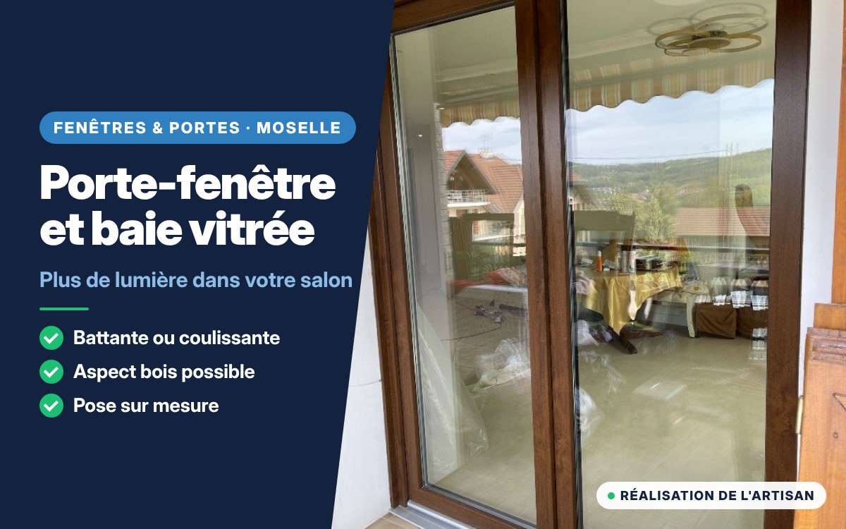 Porte-fenêtre et baie vitrée à Diffembach-lès-Hellimer