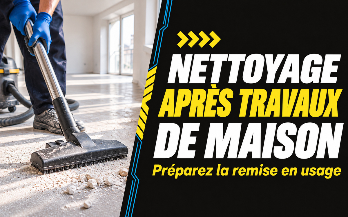 Nettoyage après travaux de maison à Bordeaux et dans un rayon de 40 km à Izon