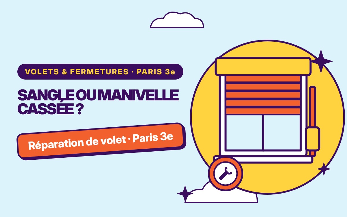 Changement de sangle ou de manivelle de volet à Le Vésinet